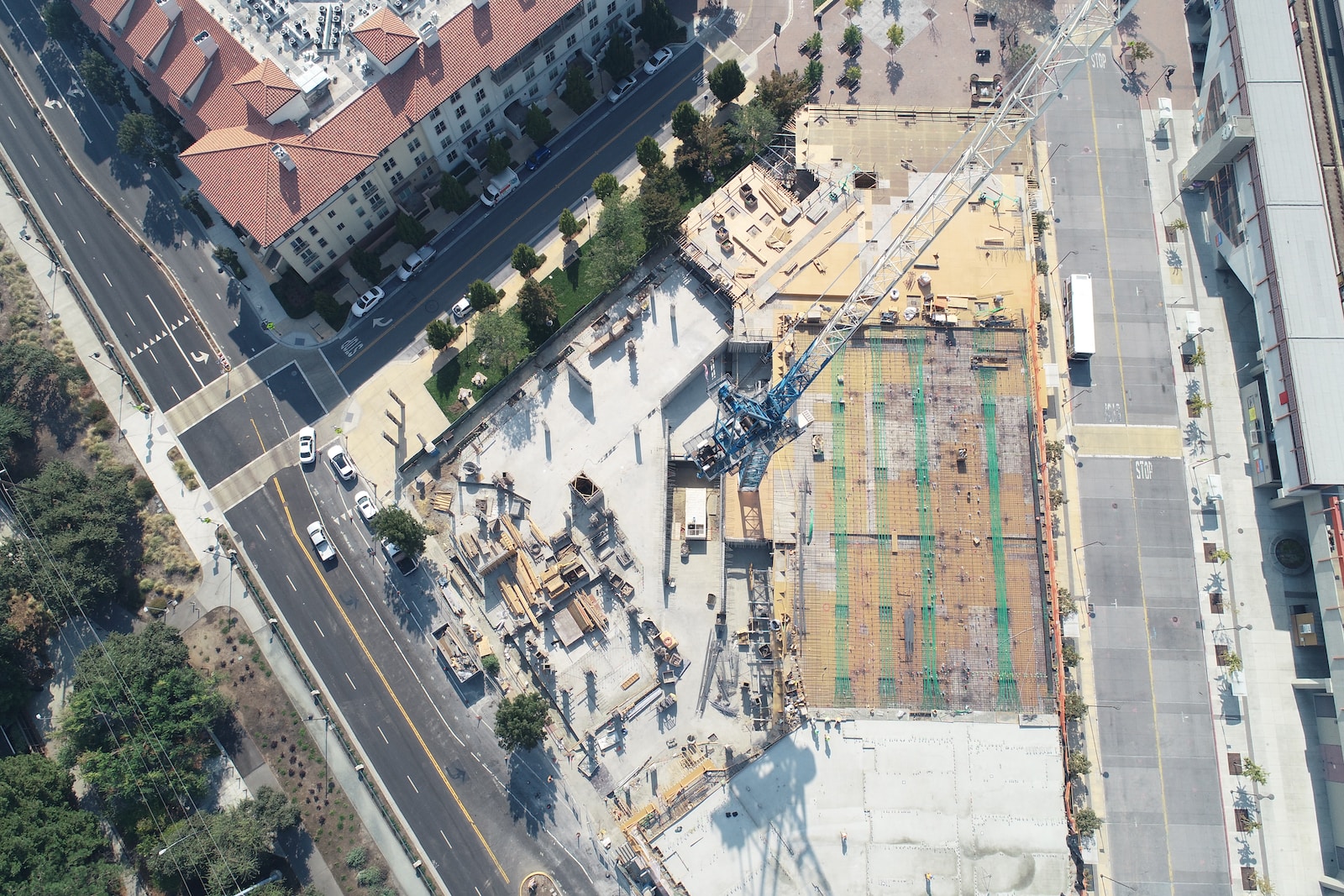 aerial photo of buildings